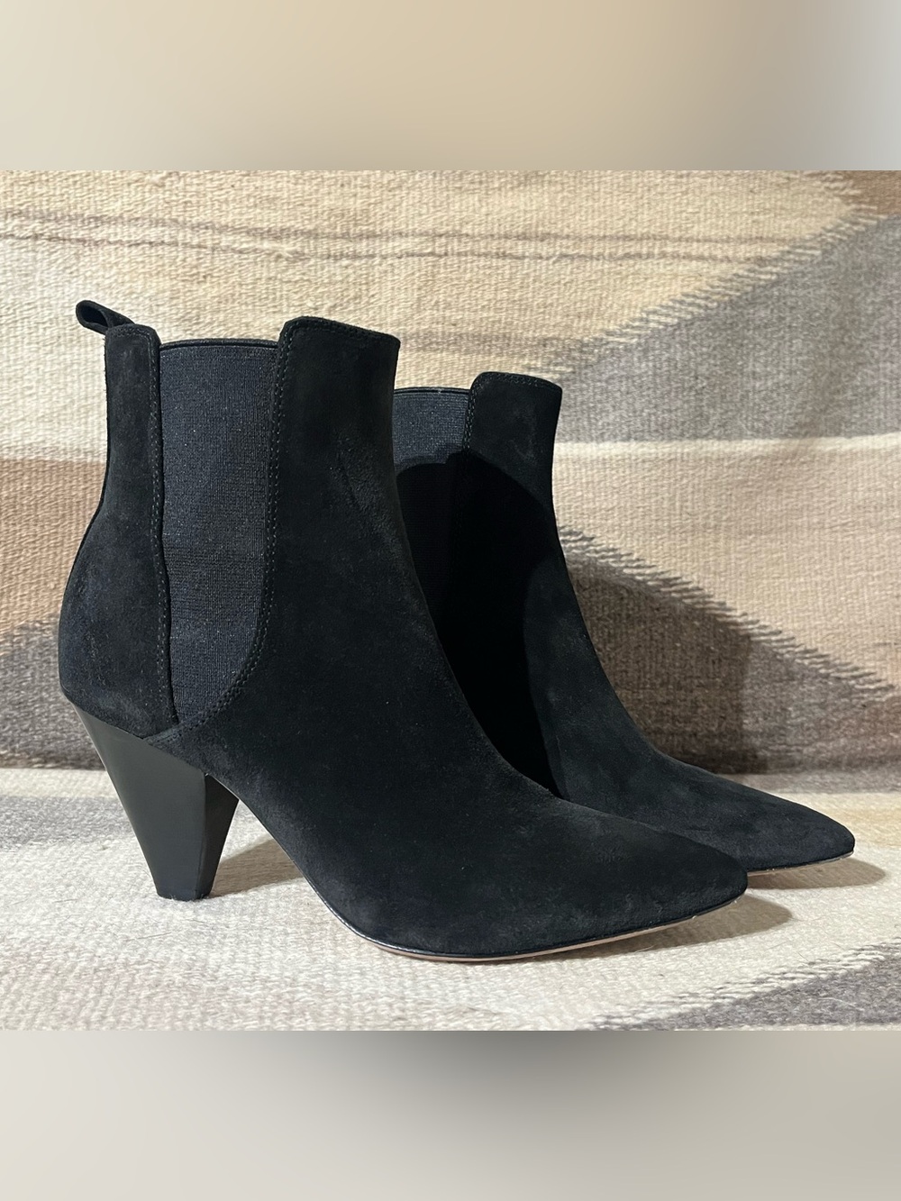 Veronica Beard Baxter Suede Chelsea Ankle Boots Booties